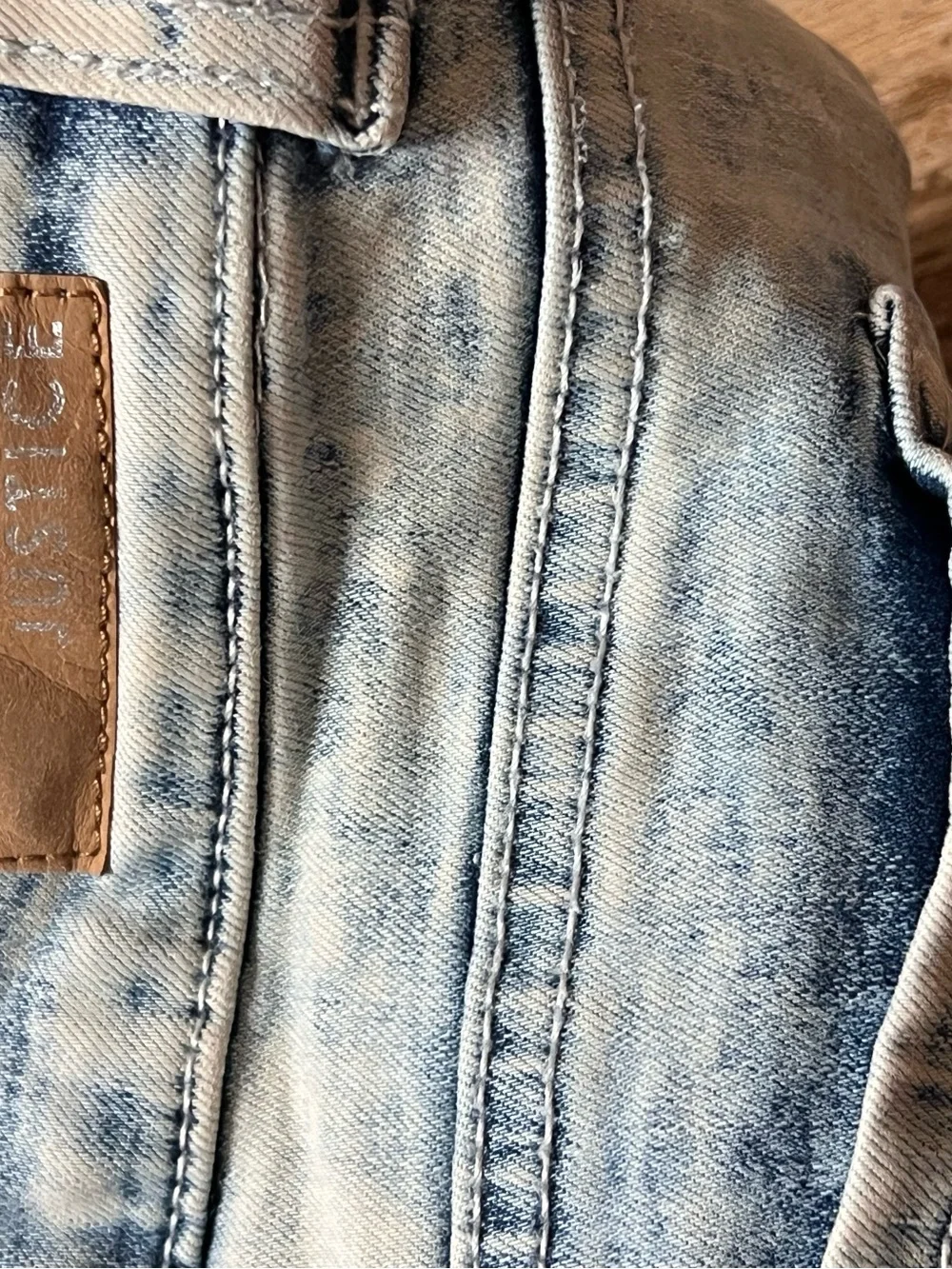 Justice Light Blue Washed Denim Shorts Sz 12